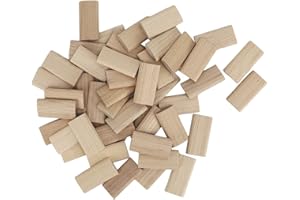 50Pcs 6X40mm Domino Tenon Beech Wood Domino Tenon Stopper Building Supplies for Furniture Stitching Cabinet Making Frame Engi