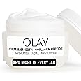 Olay Firm & Smooth Collagen Peptide Face Moisturizer, 2 oz Fragrance Free Firming Face Cream for Hydration and Skin Renewal, Recyclable Eco Jar Packaging