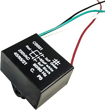 Amazon Com Ceiling Fan Capacitor Cbb61 3uf 3 5uf 6uf 4 Wire