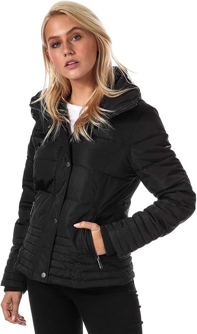 elle black padded jacket