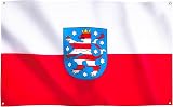 Runesol Thuringia Flag 91x152cm 4 Brass Eyelets Thüringer Flagge