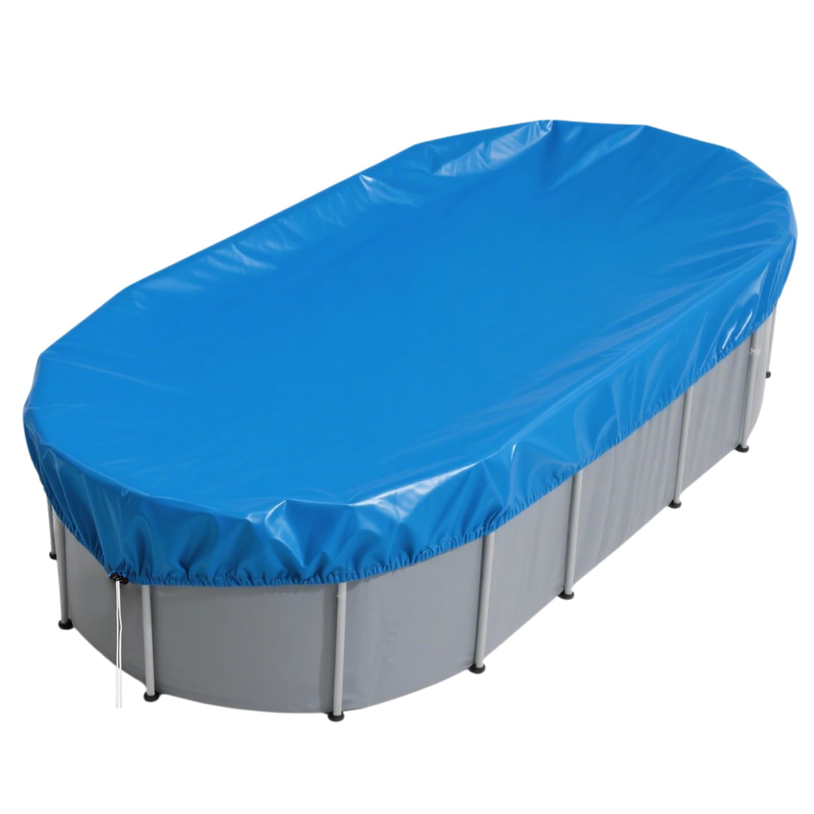 Photo 1 of 15x30 FT Oval Pool Cover for Above Ground Pools,Solar Oval Pool Cover Protector with Drawstring for Cold and UV Resistant,Dustproof -All-Weather Protection(Cover Size:18 x 32.8FT)
