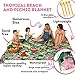 Xtralix Sand Blanket for Beach-Large Portable Festival Blanket-Great Outdoor Picnic Mat for Camping-Lightweight Pocket Sand Free Blanket with Anchors and Pockets-Portable Picnic Blanket