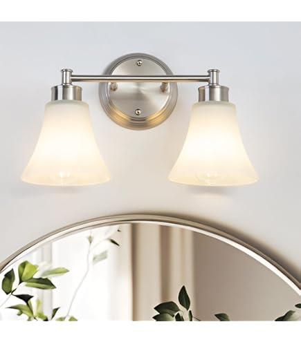 thumbnail image 2 of Bathroom Light Fixtures Chrome Vanity Light Silver 3 Light Modern Wall Sconces Lighting Bathroom Lights With Globe Glass Shades Bath Wall Lights Wall Lamp For Mirror Kitchen Living Room Hallway 2 of 12
