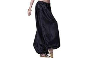 MUNAFIE Belly Dance Pants Carnival Satin Latern Pants Tribal Harem Pants