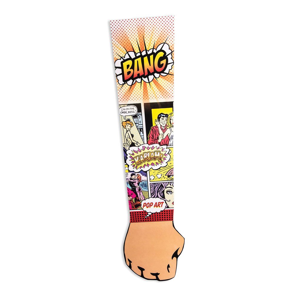 Multicolor Pop Art Tattoo Sleeve (Pack of 1) - Comfortable & Vibrant Design, Perfect Accessory for Festivals, Parties, 1960s Themed Events, & More Halloween