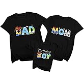 Funny Mom and Dad Shirts Family Vacation Shirts 2026 Family Matching Birthday Shirt Casual Tirp Graphic Tee Tops