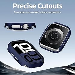 Adorve 3 Pack Tempered Glass Case for Apple Watch