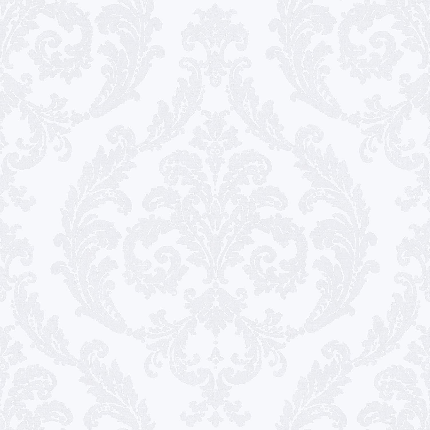 Galerie G67606 Palazzo Large Scale Damask Design Wallpaper, Silver, 10m x 53cm