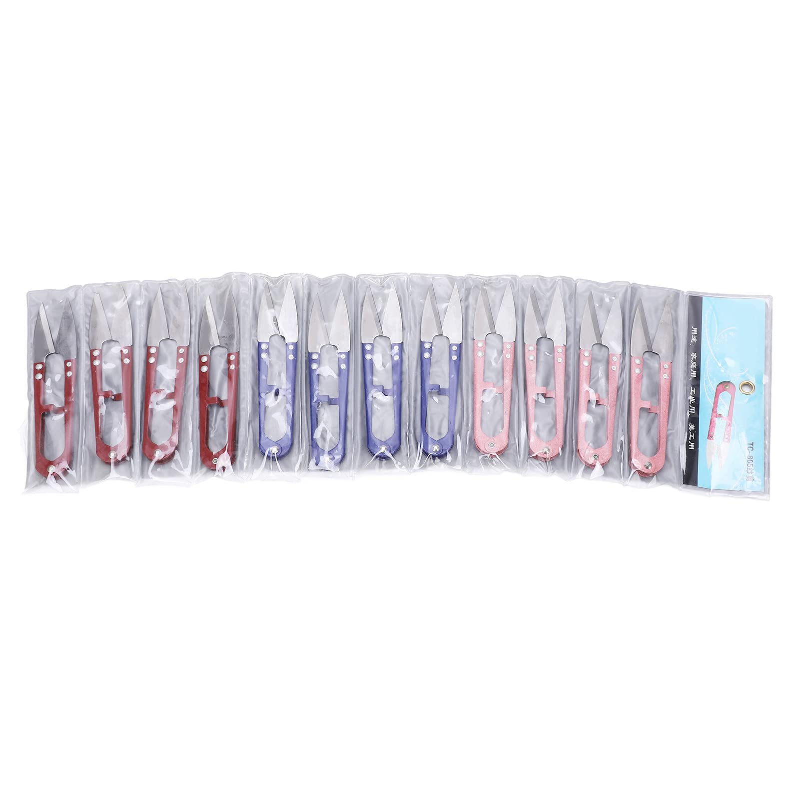 Qcwwy Thread Snips,12Pcs Mini Size Thread Snips Spring Action Portable Durable Easy Operation Thread Cutter for Art Work Needlework