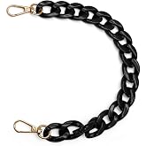 Biaungdo Acrylic Purse Chain Strap, Luxury Acrylic Handbag Strap Replacement, Short Purse Chain Handles Clutches Handles