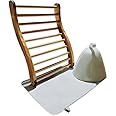 NUIBY Non-Toxic Cedar Sauna Backrest for Barrel or Infrared Sauna, with Felt Sauna Hat and Seat Pad, Anti-Slip Sauna Accessory (1 Pack)