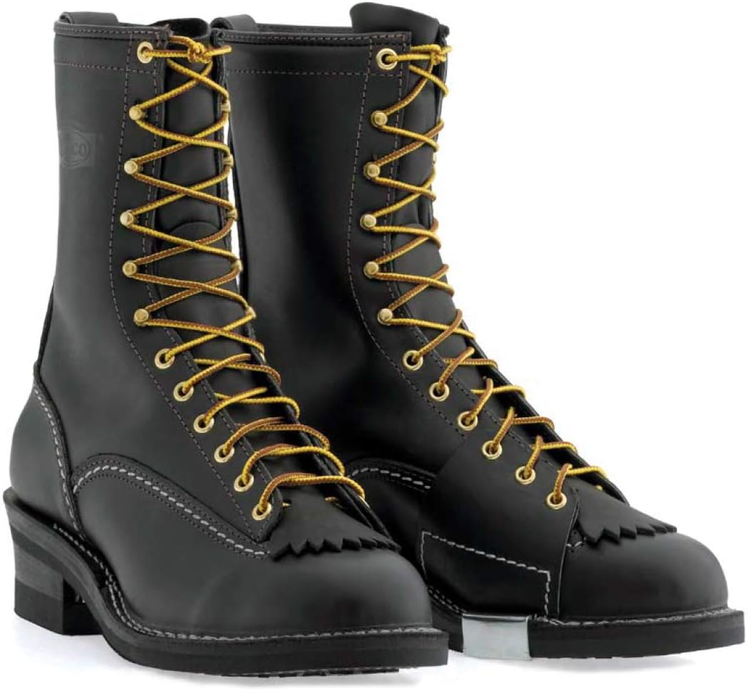 Wesco Highliner 10" Black Work Boots 9710