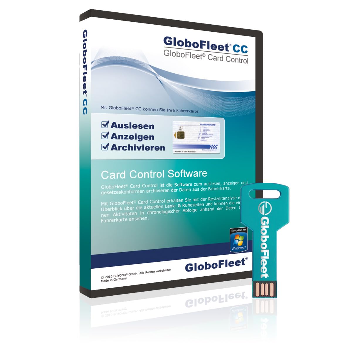 GloboFleet Card Control Software for Reading and Archiving Driver Cards