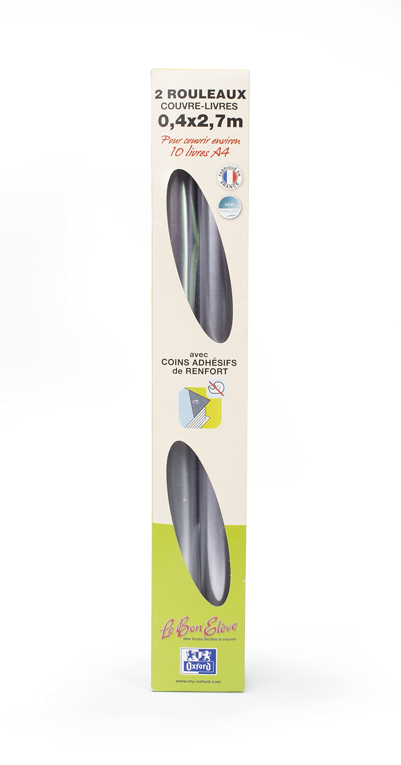 Oxford Le Bon Elève Set of 2 Wheels 40 x 270 cm PVC Smooth 8/100 Thickness Colourless