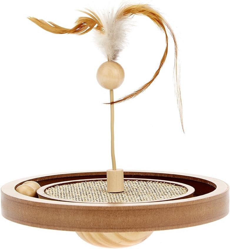 Earthy Pawz Rocking Ball Rolling Cat Teaser Scratch Toy