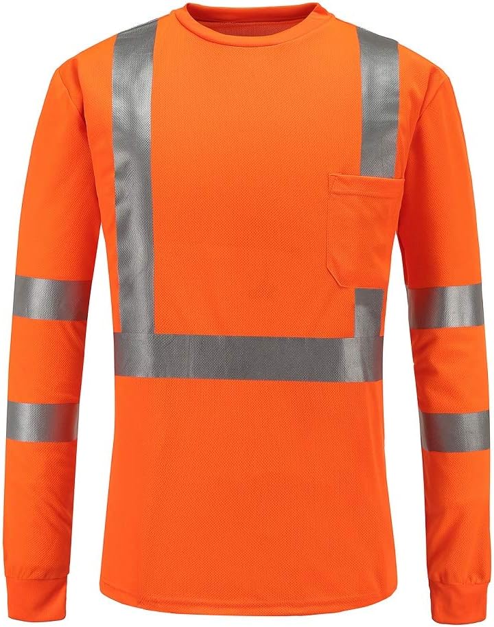 Work Shirt Safety, ASAFETY Cool Dri Performance Mens High Visibility
