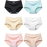 Adorel Teen Girls Seamless Underwear No Show Panties Tagless Brief Plain Pack of 6 8-16 Years
