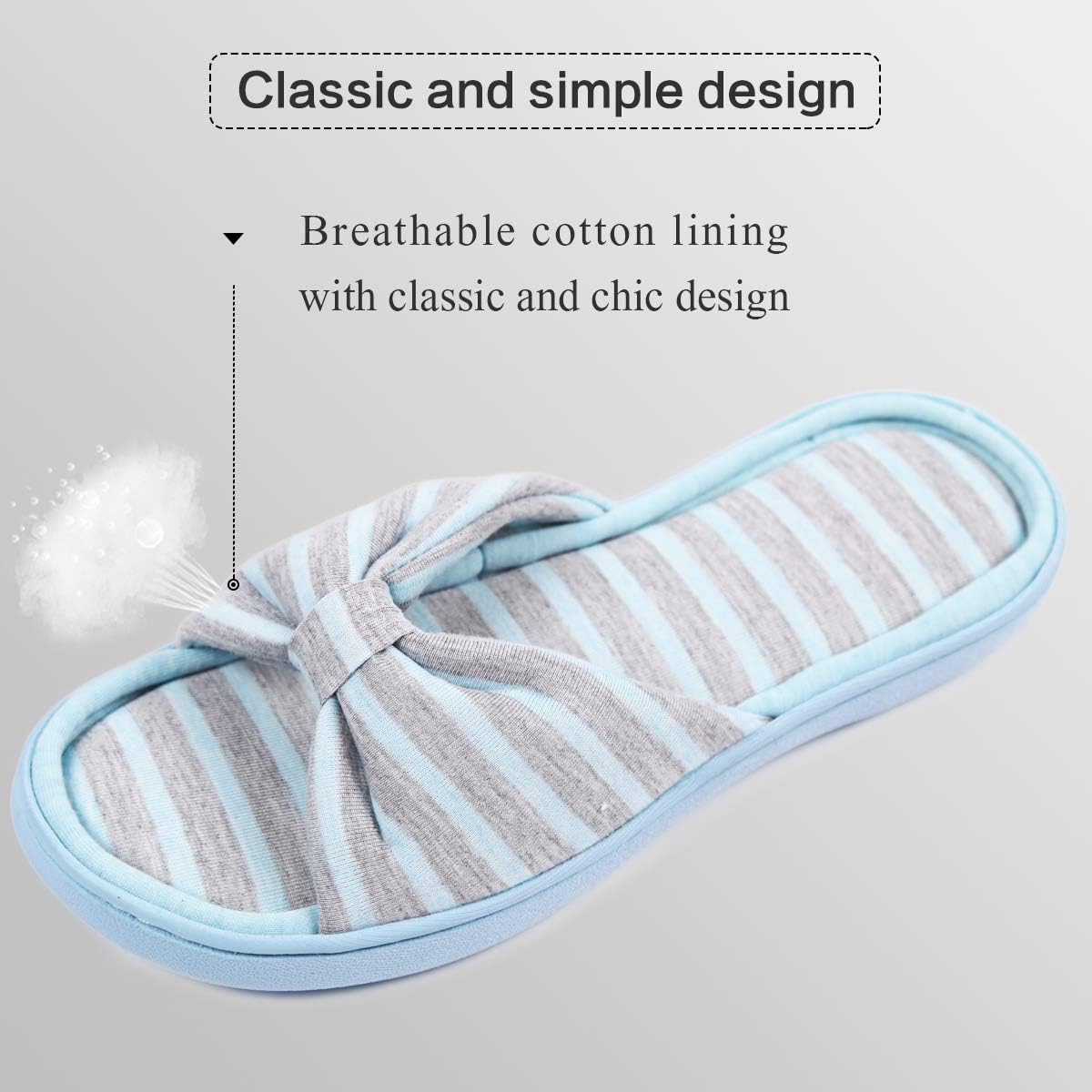 Caramella Bubble Womens Summer Open Toe Memory Foam Slip on Slippers Indoor Outdoor