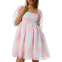 ワンピース Classic princess line puff sleeve mini one piece Amazon.com: Women's Puff Sleeve Tulle Princess Dress Off