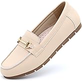 Genuine Leather Loafers for Women Driving Moccasins Business Casual Work Shoes Comfortable & Lightweight Womens Dress Flats Slip On Shoes