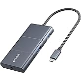 Anker Hub USB C, adaptador PowerExpand 6 en 1, con HDMI 4K, puerto de entrega de energía de 100 W, 2 puertos A de 10 Gbps, le