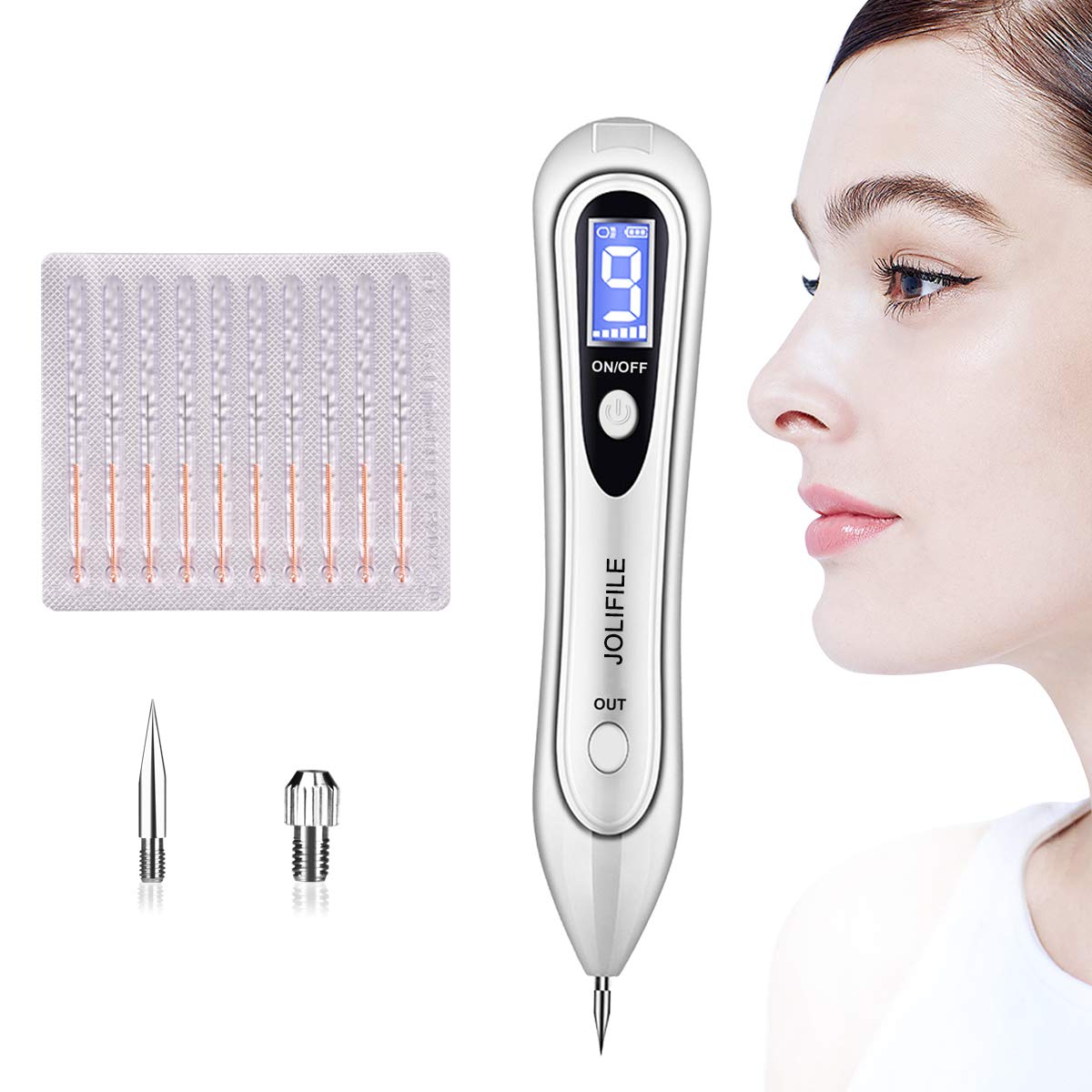 Mole remover Pen JOLIFILE Tattoo Remover With 6 levels for Skin Tag Freckles Dark Spot Age Spots
