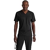 BARCO Grey's Anatomy Spandex Stretch Direct - Rapid Scrub Top for Men, V-Neck Men's Scrub Top