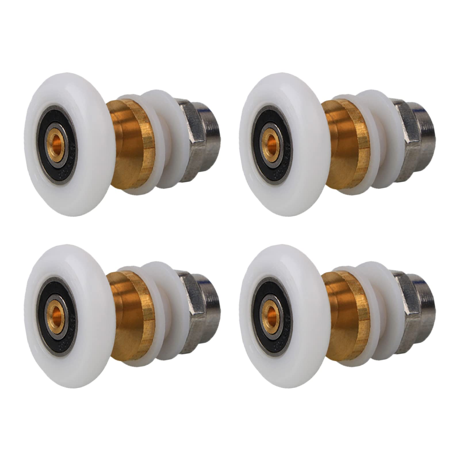 Qikuver 4PCS Shower Door Rollers, Roller Diameter 20mm for The Bathroom Glass Sliding Door Pulleys/Runners/Wheels,Strong Load-Bearing Capacity, Ultra-Quiet Shower Glass Door Rollers Replacement (20MM)