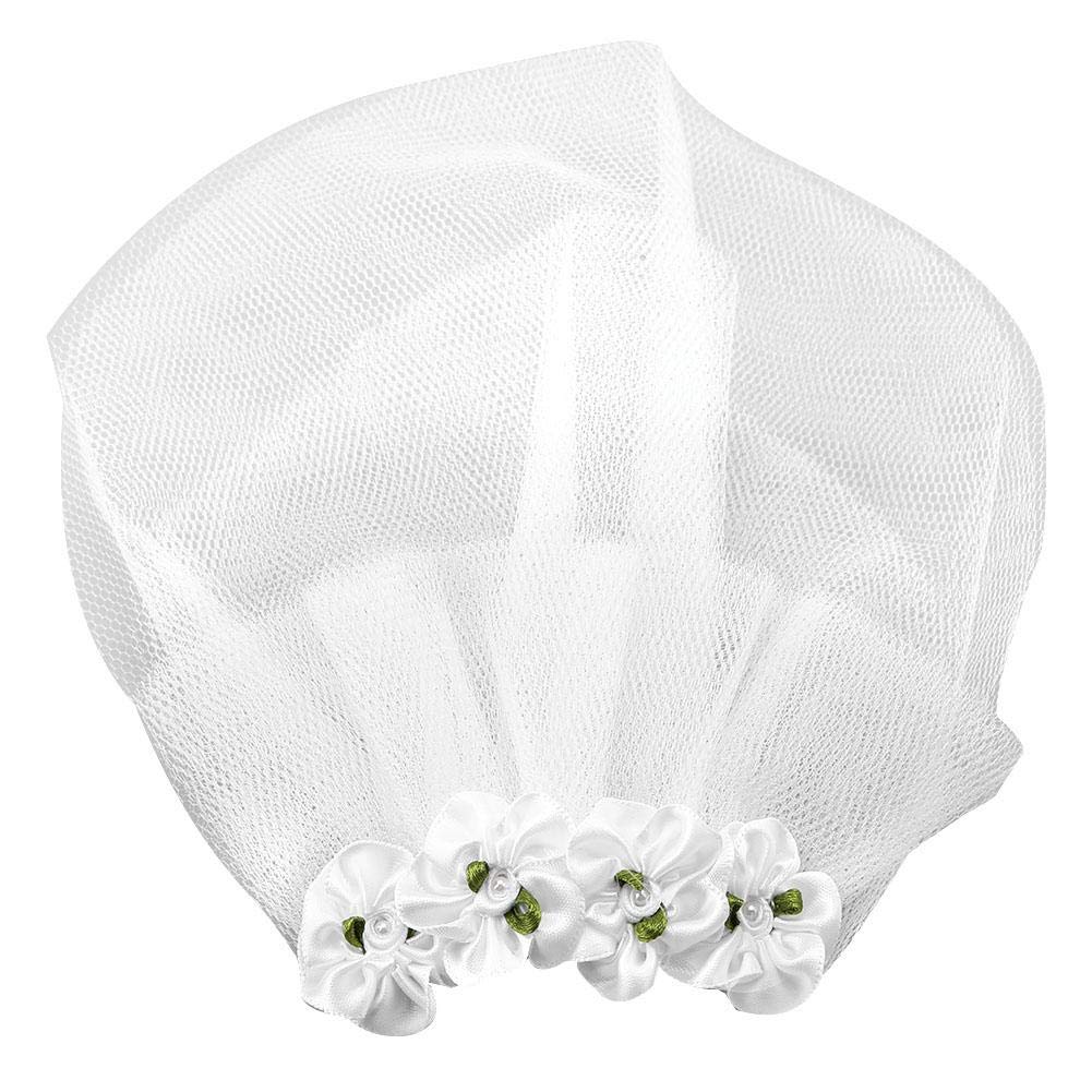 Pssopp Dog Wedding Veil Bridal Flower Headdress Dog Bride Costume Hair Bow Accessories for Small Medium Large Dogs (L)