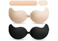 Cmojsk Strapless Sticky Push-Up Bra Review: Adhesive Invisible Backless Bra & Nipple Covers