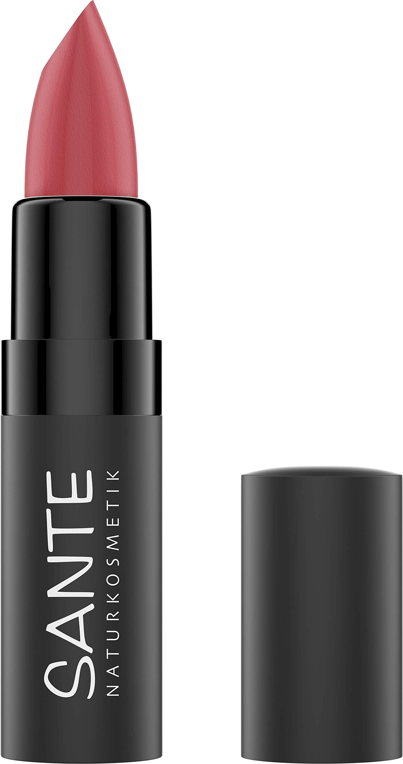 Sante Naturkosmetik Matte Lipstick 06 Bright Papaya, Lipstick, Matte Effect, with Organic Cocoa Butter, Intensive Colour Pigmentation, 4.5 g