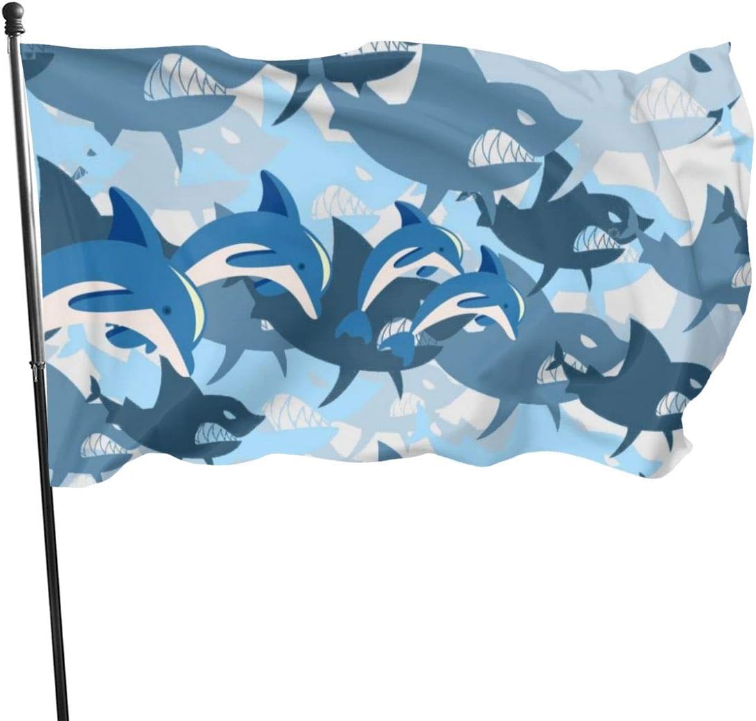 JODLOP Shark Wrath Bite Teeth 3x5 Ft Flag Vivid Color and UV Fade Resistant Made with The Strongest, Longest Lasting Quality Polyester