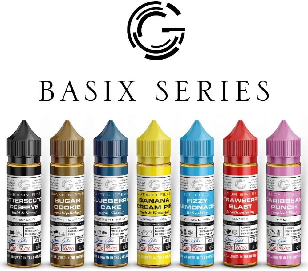 Glas Basix Series E Liquid Vape Juice 70/30 VGPG 0mg 50 ML Shortfill (Strawberry Gummy)