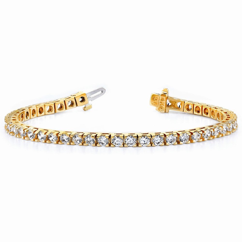 14k 3.6mm Diamond Tennis Bracelet Mounting Base Only, No