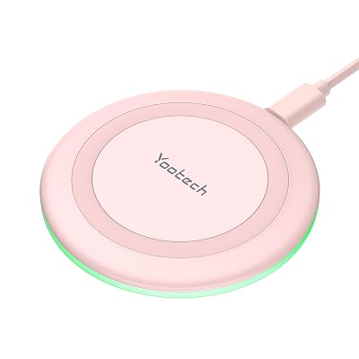 Yootech Wireless Charger,10W Max Wireless Charging Pad Compatible with iPhone 17/17 Pro/17 Pro Max/Air/16/15/14/13/SE 2022/12/11,Samsung Galaxy S25/S24/S23,for AirPods Pro 3(No AC Adapter)