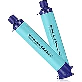 Membrane Solutions Straw Water Filter S1, NSF/ANSI 42&372&401 certificated, Survival Filtration Portable Gear, Emergency Preparedness, Supply for Drinking Hiking Camping Team Family Outing