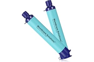 Membrane Solutions Straw Water Filter S1, NSF/ANSI 42&372&401 certificated, Survival Filtration Portable Gear, Emergency Prep