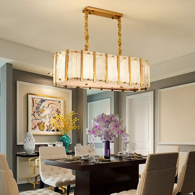 GJBXP Lámpara de araña de Cristal Dorado Sala de Estar Dormitorio