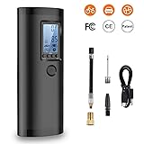 Electric Tyre Inflator Air Compressor, morpilot Mini Bike Pump with Adapter Set,