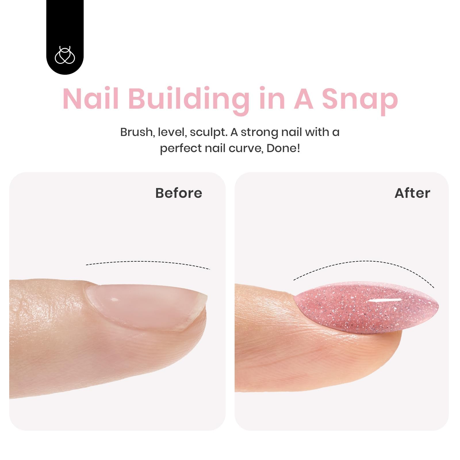 Beetles Builder Gel for Nails, 6 Colors 7 in 1 Nude Pink Glitter Builder Strengthener Gel Set for Nail Apex and Nail Extension Color Nail Art Design Beauty Gift Sets for Women - Image 4