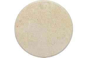 vidaXL Marble Table Top, Cream - 23.6" Diameter Round Table Top for Dining, Coffee, Garden Tables - Sturdy, Easy-to-Clean Surface