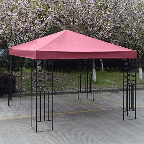 New 10' X 10' Gazebo Top Cover Patio Canopy Replacement 1-Tier Red