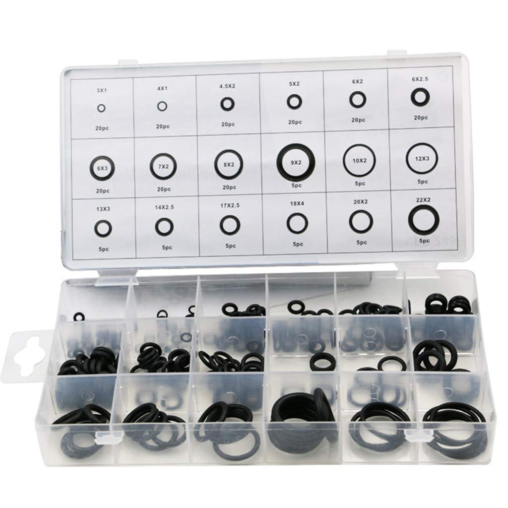 Yookay 225-Piece O-Ring Kit Rubber Washer Seals Assortment Set