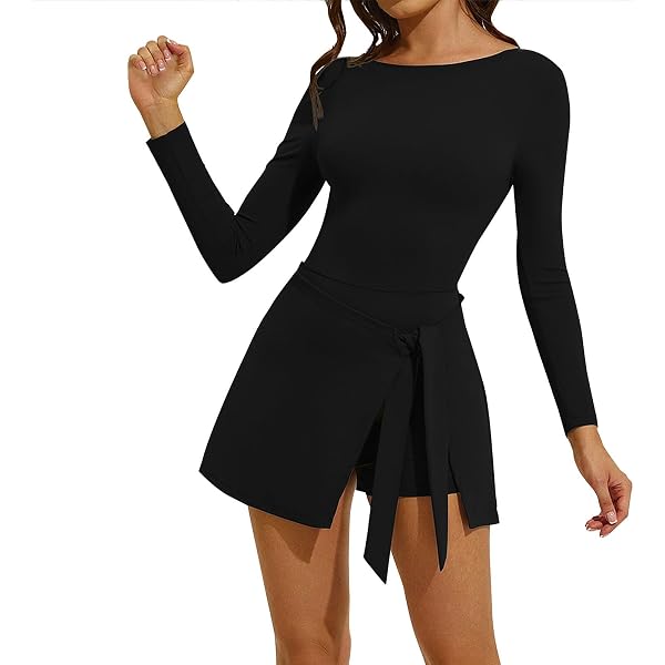 black mini dress free people ADIDAS ORIGINALS Women's Black Short Dress with Balloon Sleeves – Pavidas main image 0