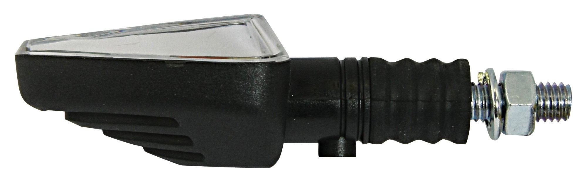 BIKE IT Motorcycle Mini Arrow Indicators – Black Body with Clear Lens – E-Marked Direction Indicators – 12V BA9S Bulbs – Supplied as a Pair