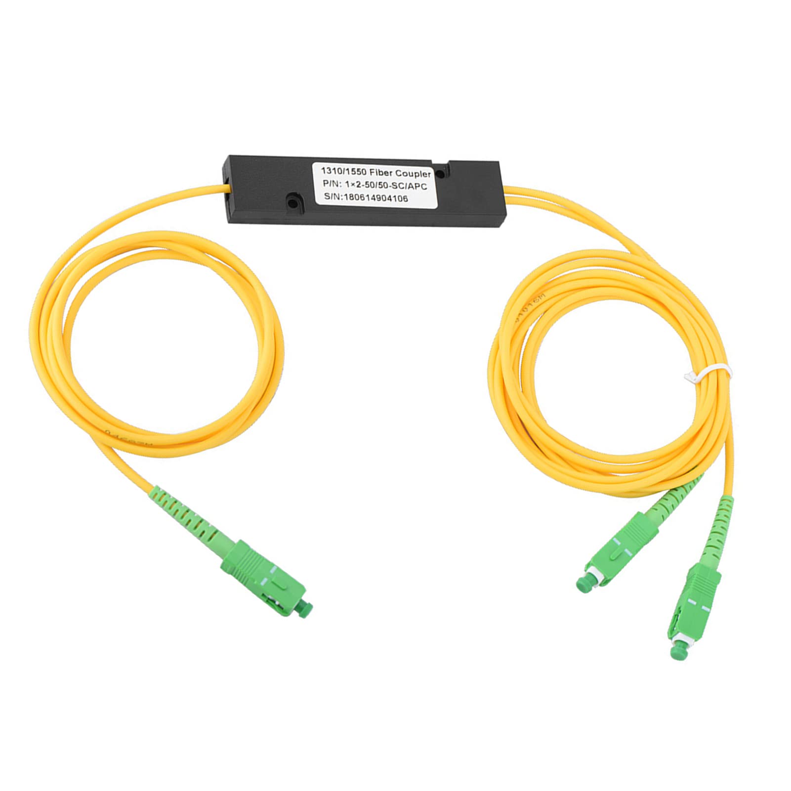 Elprico Fiber Optical Splitter,SC Optical Splitter 1X2 PLC Singlemode Fiber Optical splitter SC/UPC PCL Splitter for Passive Optical Network