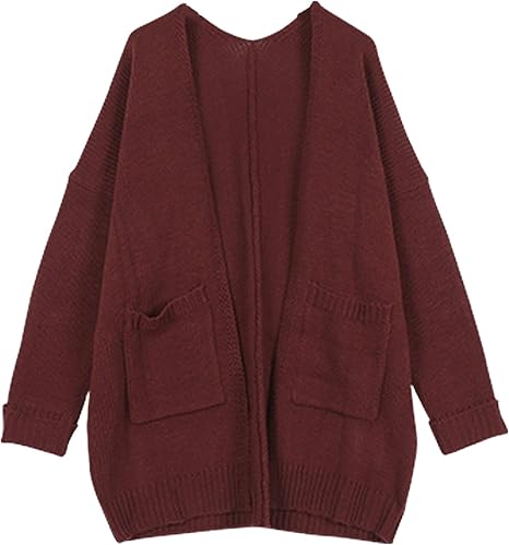 Amazon 神戸レタス アウター カーディガン レディース ロング N4 ワンサイズ M ワイン カーディガン ボレロ 通販
