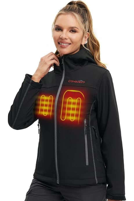 Heated Jacket Soft Shell Hoodie Jacket 