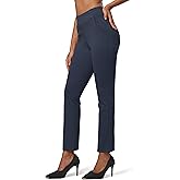Willit Women's Yoga Dress Pants Stretch Business Work Casual Pants High Waisted Cropped Office Pants 27"